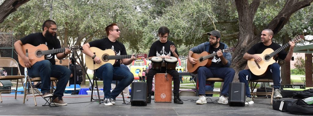 Students playing flamenco music