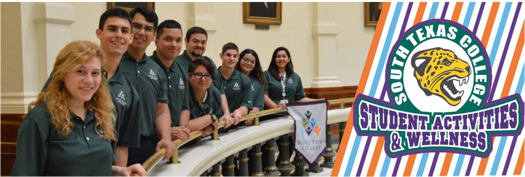 Banner of the SGA Kickoff events with students posing